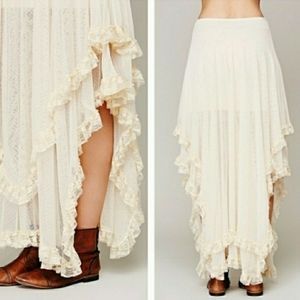 Free People tiered maxi skirt xs